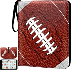 900-Pocket Football Card Binder: Trading Card Holder with Sleeves, 3 D-Ring Albu - Picture 1 of 7