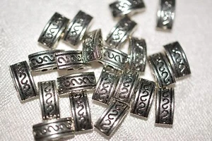 Unedle Metallperlen - Antik Silberfarben - 10x5 mm S Muster (M0017AS) - Bild 1 von 1