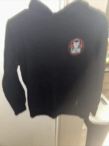 Vans Off The Wall Sweatshirt Pullover Hoodie Size M Black Skull And Roses EUC - Picture 1 of 8