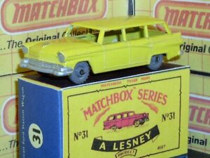 Lesney Matchbox 31a2 American Ford Station Wagon yellow all trim GPW D-C SC5 VNM