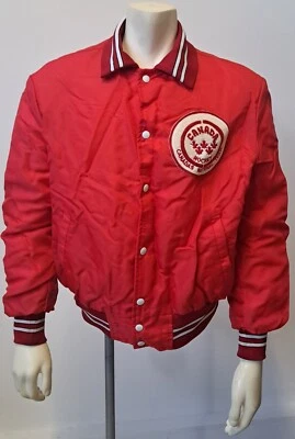Chaqueta abotonada vintage del equipo nacional de hockey sobre hielo de Canadá 1979 para hombre talla 46 Foto 1 de 4