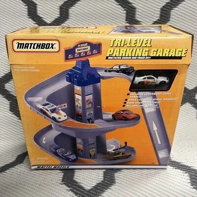NEW Matchbox Tri-Level Parking Garage Multilevel Garage and Track Set from 1999  - Image 1 of 4