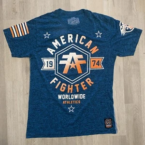 American Fighter Premium Athletics T-Shirt Teal Heather Training Gym MMA Active - Picture 1 of 12