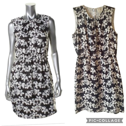 Abito corto casual hawaiano Kate Spade bianco e nero Swanson taglia 4 $398