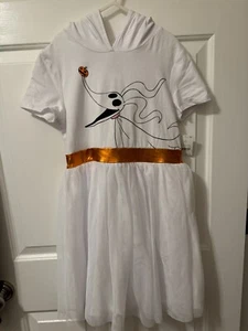 Nightmare Before Christmas Girls White Tulle Halloween Dress Zero Dog - Picture 1 of 6