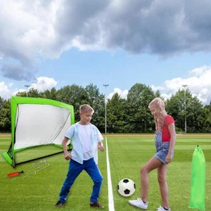 Kids Football Goal Set Folding Instant Portable Soccer Net Sports Fun Indoor - Picture 1 of 9