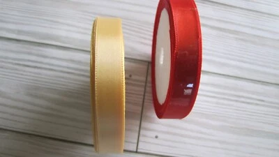 1/2" single faced polyester ribbon by the yard - Image 1 of 4