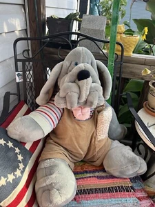 LOT OF 4 VINTAGE 1981 GANZ BROS WRINKLES THE DOG 26" PLUSH PET HAND PUPPET, BONE - Picture 1 of 12