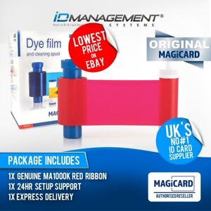 Magicard EN3 Red Printer Ribbon for Enduro/Rio Pro/Pronto • 1000 Prints