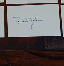 RANKIN JOHNSON VINTAGE BASEBALL AUTOGRAPH ON INDEX CARD 1941 DEBUT ATHLETICS A'S