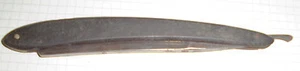 dachbodenfund rasier messer alt schwarz 2/0 42 stempel unleserl top vintage deko - Picture 1 of 10