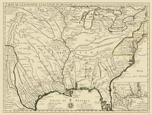 Mappa di Stato - Louisiane - Mississipi - Guillaume de Lisle 1718 - 30,38 x 23 - Foto 1 di 20