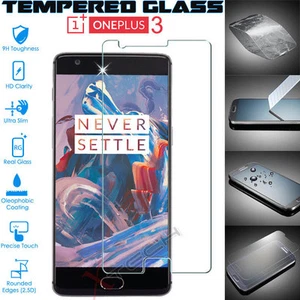 100% Genuine Premium TEMPERED GLASS Invisible Screen Protector For OnePlus 3 - Picture 1 of 5