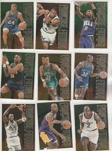 JUEGO COMPLETO DE INSERTOS AÑOS 90 1-9 1995-96 FLEER FRANQUICIA FUTUROS SHAQ PENNY 1:37 - Imagen 1 de 2