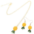 Pineapple Earring Necklace Alloy Jewelry Gifts for Earrings Tropical