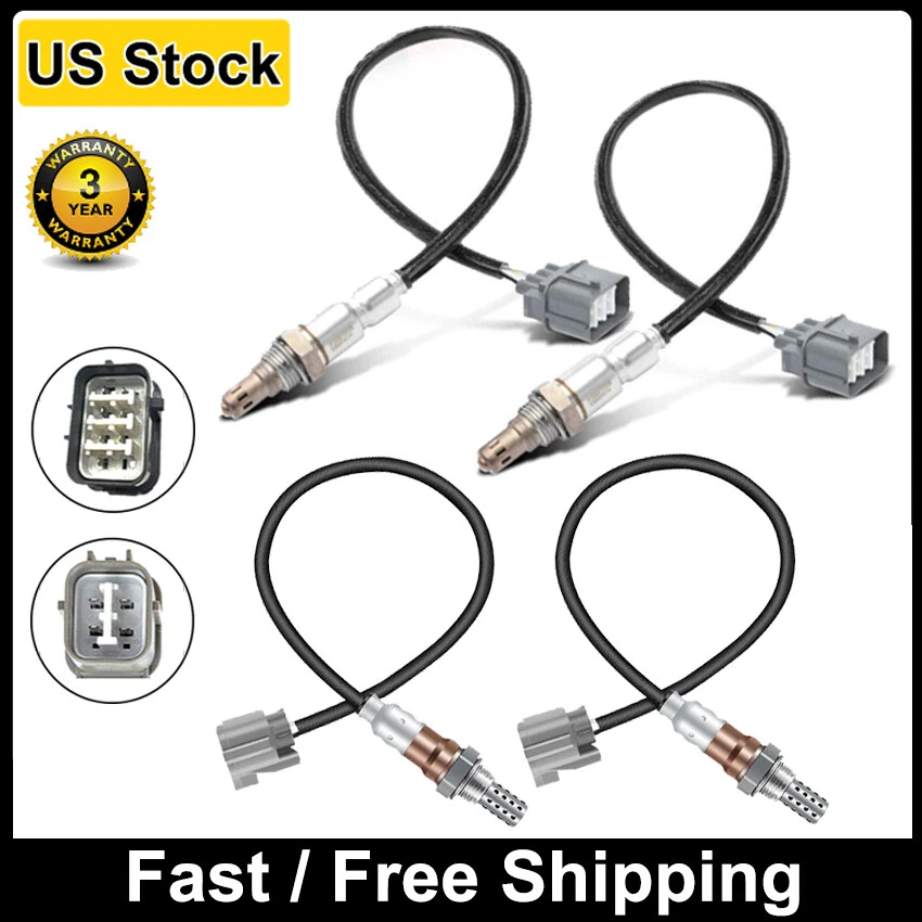 Sensor de oxigênio O2 4 peças upstream + downstream para 2005-2008 Honda Pilot e Acura RL - Imagem 1 de 4