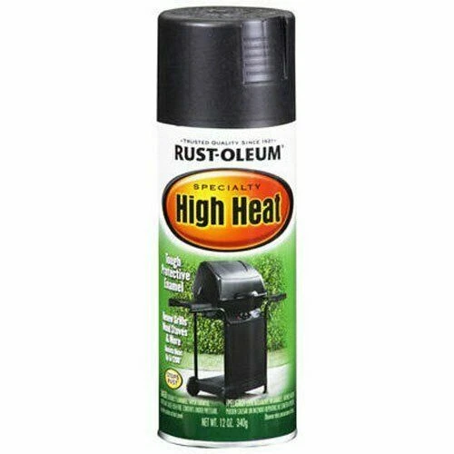 Rust-Oleum 7778830 High Heat Enamel Spray Paint - 12 Fl Oz - Bar-B-Que Black