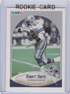 EMMITT SMITH ROOKIE CARD Dallas Cowboys Football 1990 FLEER UPDATE #U-40 RC! - Image 1 of 2