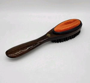Vtg Swank Stained Wood Handled Lint Brush & Shoe Horn West Germany Brown Orange - Picture 1 of 11