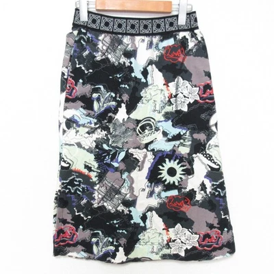 VIVIENNE TAM Sudadera Estampado Completo Falda en Negro 38, Multicolor Mujer USADA Foto 1 de 4