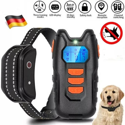 Hund Ausbildung Erziehungshalsband Fernbedienung Training Ton Vibration Schock - Bild 1 von 4