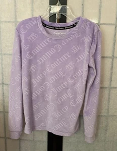Juicy Couture Sleepwear Girl’s 6 Soft Velour Logoed Pullover Pajama Top - Picture 1 of 9