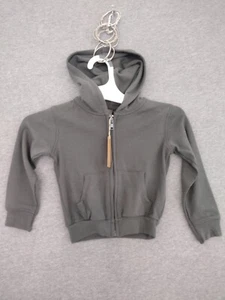 SKIMS Kids Cotton Fleece Zip-Up Long Sleeve Hoodie Slate Size 3T AP-HOD-0524 - Picture 1 of 12