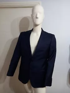 Reiss Mens Blue 100% Wool Smart Blazer Jacket Size 40 Inch Used - Picture 1 of 13