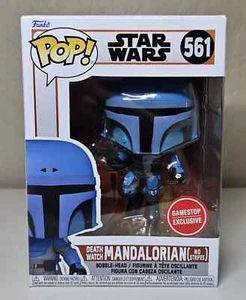 Funko Pop Star Wars Death Watch Mandalorian (No Stripes) #561 GameStop Exclusive - Picture 1 of 6