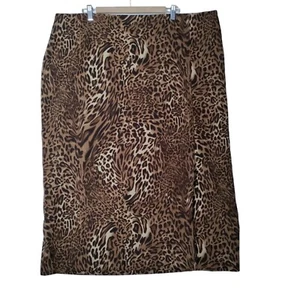 Cato Animal Print Midi Skirt Plus Size 24W - Picture 1 of 8