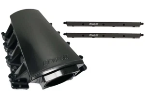 Colector de admisión corto de aluminio FiTech 70067 LS7 con rieles de combustible - Imagen 1 de 6