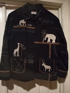 Vintage Embroidered TanJay Blazer Jacket Animal Theme (4XL) - Picture 1 of 7
