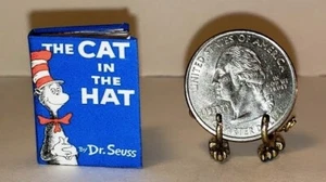 1:12 SCALE MINIATURE BOOK THE CAT IN THE HAT 1957 DR. SEUSS DOLLHOUSE SCALE - Picture 1 of 10