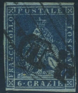 Italien Toskana 1851 6 Crazie gebraucht Sas 7c CV 780 $ 190713019 - Bild 1 von 2