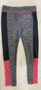 Body Glove Girls Pants Size 7 Gray Pink Stretch Leggings Exercise Jogging Casual - Picture 1 of 9