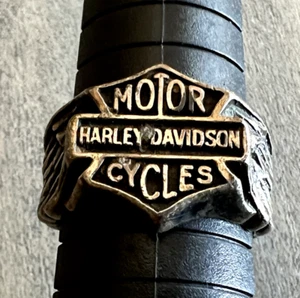 Vtg Chunky Biker Harley Davidson Motor Cycles Ring Size 10 - Picture 1 of 7