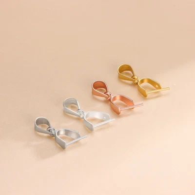 Clip de fianza de pellizco de plata esterlina S925 cierre colgante conector hallazgos oro rosa  Foto 1 de 4