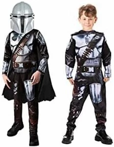 Applysu Boys Mandalorian Costume with Helmet Cloak Halloween Cosplay Costume - Picture 1 of 6