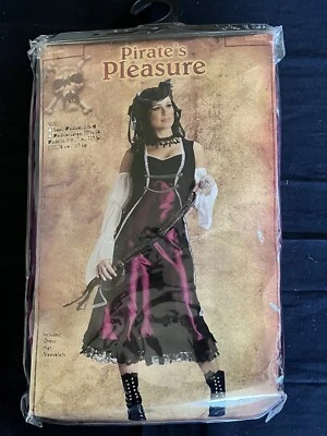 Pirate’s Pleasure Halloween Costume Medium Large 10-14 Dress Hat Women Adult - Image 1 of 4