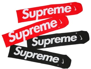 Supreme x Nike Calze Crew Leggere Nero/Rosso - Uomo Taglia 4-14 - Foto 1 di 3