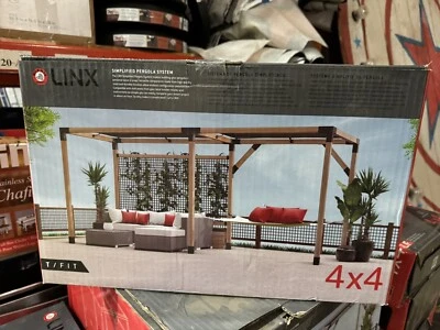 LINX Wild Hog 4” T/Fit Black Steel Extension Bracket Pergola For 4x4 Posts - NEW