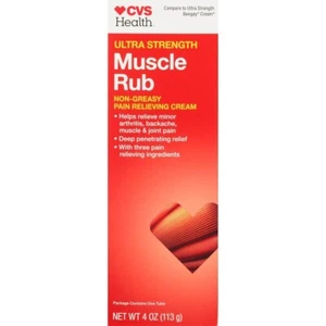 CVS Health Ultra Strength Muscle Rub Cream, 4 Ounces - Exp Feb 2027 - Picture 1 of 1