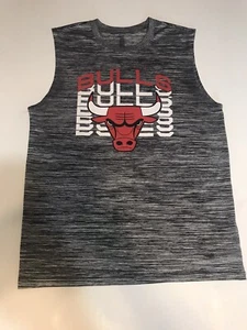 Chicago Bulls Sleeveless Basketball Shirt, Gray/Black, NBA, Tank, Muscle - Picture 1 of 9