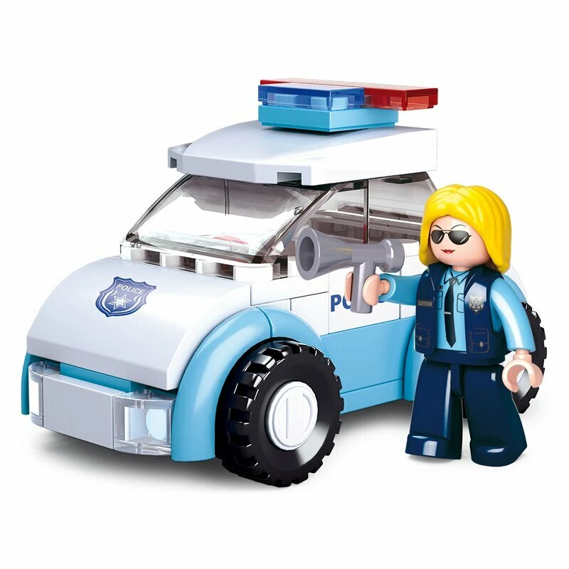 Sluban 0600B - Police with Car - New - Image 1 of 1