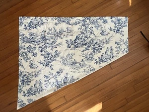 3 juegos/9 cortinas totales de campo azules/blancas lona francesa EE. UU. - Imagen 1 de 23