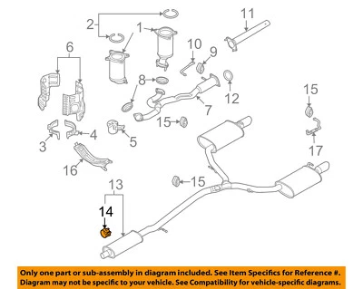 Lincoln FORD OEM 09-12 MKS 3.7L-V6 Exhaust-Muffler & Pipe Clamp 5F9Z5A231A - Image 1 of 2