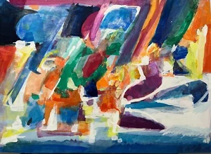 „New York Waters" | Aquarell Abstrakt | Franz Ruffing 1962 | 60x81 cm - Bild 1 von 1