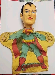 Vintage Superman Cloth Hand Puppet Ideal 1965 - Picture 1 of 8