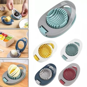 Egg Slicer Boiled Eggs Cutter Sliced Kitchen Gadget Stainless Steel Cutting Line - Picture 1 of 21