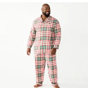 Nuevo con etiquetas Juego de pijama de franela navideña a cuadros de 2 piezas para hombre Jammies para tus familias 3XLT - Imagen 1 de 14